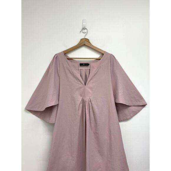 Pomander Place Tuckernuck Lilac Finley Flutter Sleeve A-Line Pleat Mini Dress XL - Picture 4 of 11